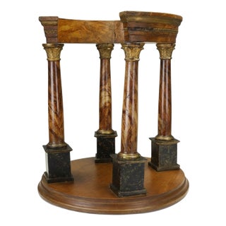French Artist, Grand Tour Architectural Model, 1880, Faux Marble For Sale