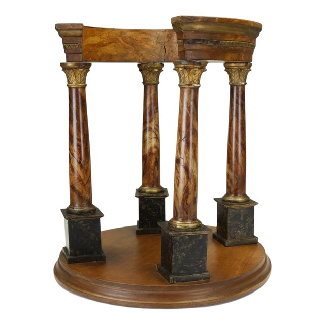 French Artist, Grand Tour Architectural Model, 1880, Faux Marble For Sale