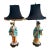 1970s Signed Domenico Poloniato Monumental Italian Chinoiserie Figural Lamps With Original Pagoda Shades - a Pair For Sale