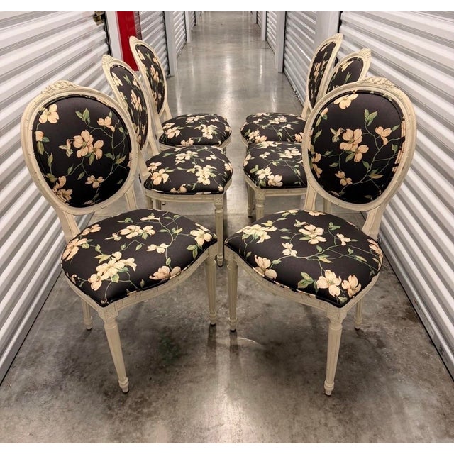 A Set of Eight Maison Jansen Style French Louis XVI Chairs With New Upholstery For Sale - Image 12 of 12