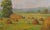 Vintage Ukrainian Impressionism Oil Painting: Autumn Haymaking 60-100 For Sale - Image 4 of 6
