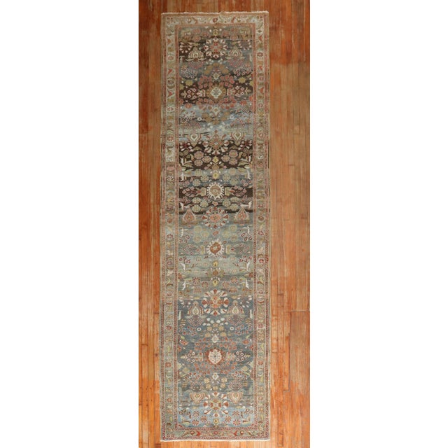 Early 20th Century Antique Zabihi Collection Persian Malayer Runner - 3'5" x 13'10" For Sale - Image 5 of 12