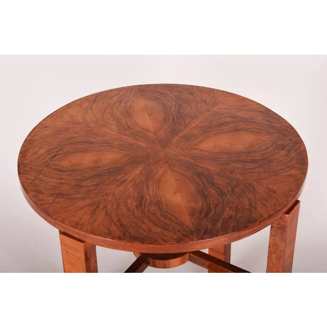 Small Art Deco Table in Walnut, Germany, 1930s For Sale - Image 4 of 5