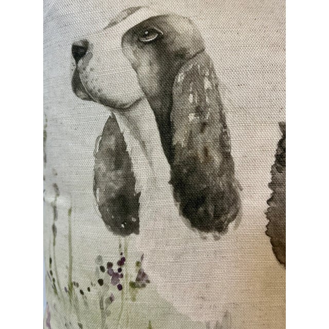Figurative Square Decorative Pillow Adorned With a Stately Cocker Spaniel Dog Portrait - Made in the U K For Sale - Image 3 of 11