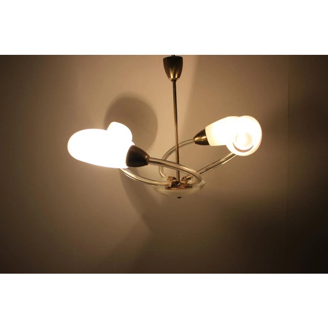 Metal Vintage Retro Chandelier For Sale - Image 7 of 8