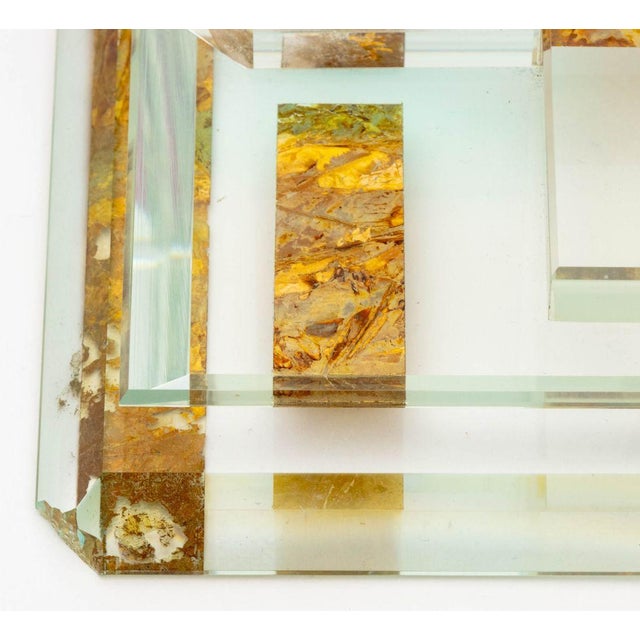 Magenta Illegibly Signed Postmodern Geometric Glass Vase, 1998 For Sale - Image 8 of 13