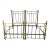 Pair of Antique Victorian Brass Twin Beds With Original Cast Iron Dovetail Rails For Sale