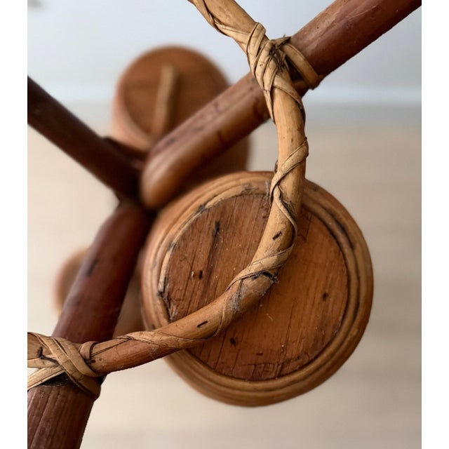 Circa 1965 Italian Bamboo and Rattan Plant Stand For Sale - Image 13 of 16