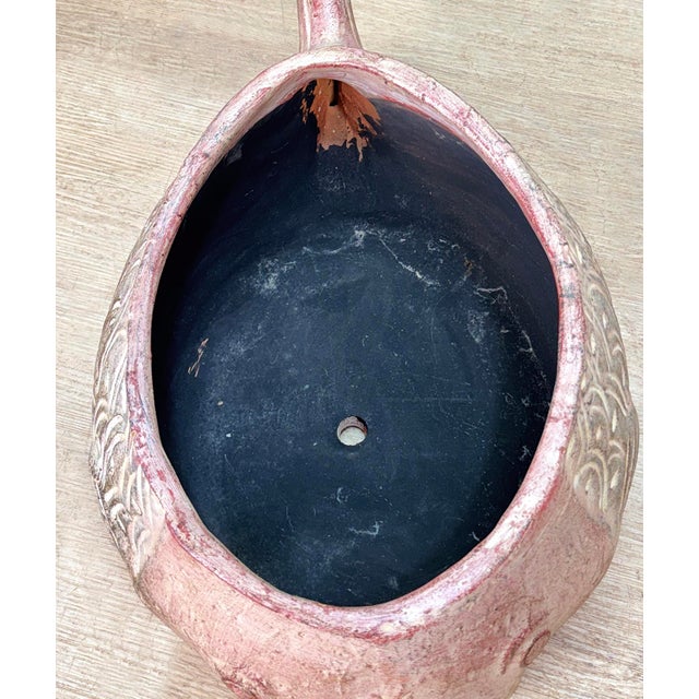 Terra Cotta Vintage 22" Italian Terracotta Fish Planter For Sale - Image 8 of 9