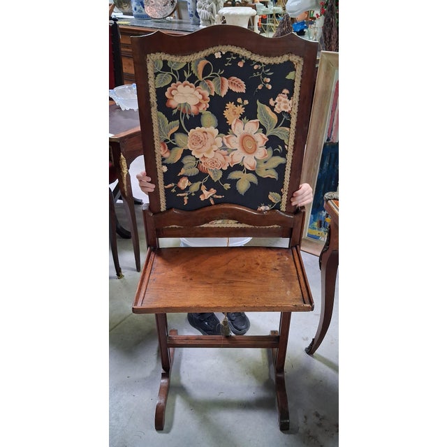 19th Century Napoleon III Fireplace Screen with Discreet Shelf For Sale - Image 4 of 7