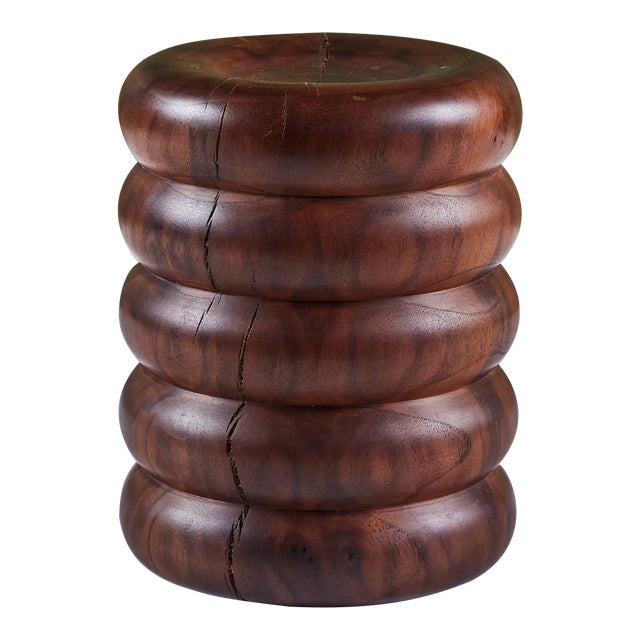 Hawk & Stone Claro Walnut Ribbed Stand For Sale