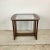 Wood Mid-Century Modern Walnut End Table With Glass Top For Sale - Image 7 of 13