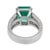 Gia 7.88 Carat Colombian Emerald Diamond 18k White Gold Cocktail Ring, Size 7.25 For Sale In Los Angeles - Image 6 of 8