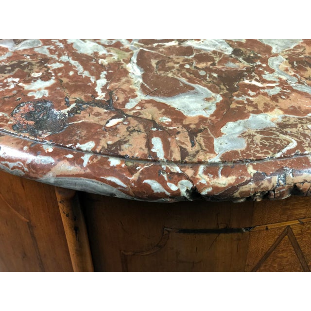 Brown Louis XV Curved Buffet in Marquetry from J.B GALET For Sale - Image 8 of 14