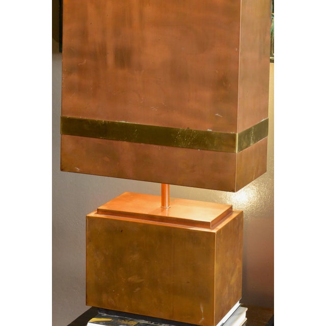 1970s Copper and Brass Table Lamp, 1970s For Sale - Image 5 of 6