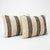 Mid-Century Modern Striped Kilim Lumbar Pillow Cover 14'' X 20'' - Set of Two For Sale - Image 3 of 4