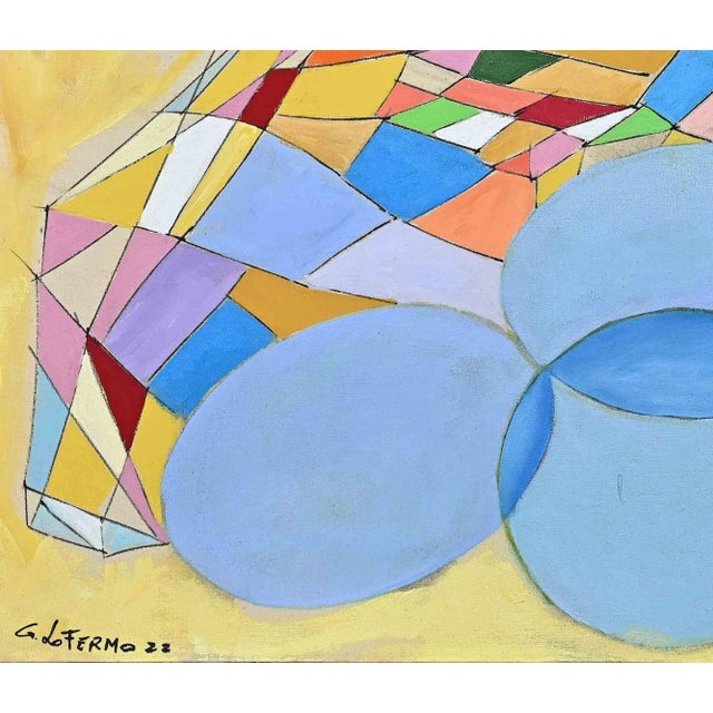 Abstract composition is an original artwork realized by Giorgio Lo Fermo (b. 1947) in 2022 Original Oil Painting on...