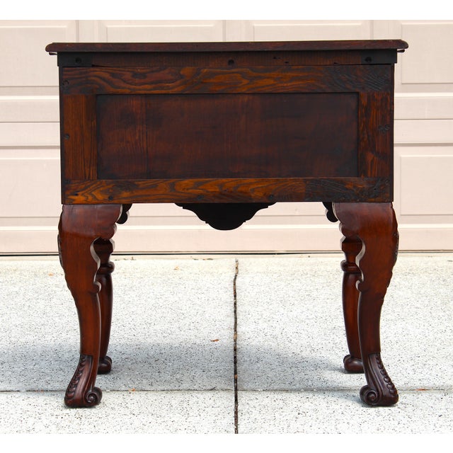 Antique Victorian Marquetry Serpentine Chest / Low Dresser, Hand-Cut Dovetails, Cabriole Legs, Circa 1880 For Sale - Image 15 of 18