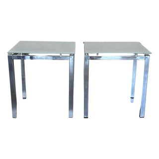 Pair of 1970s Postmodern Side Tables For Sale