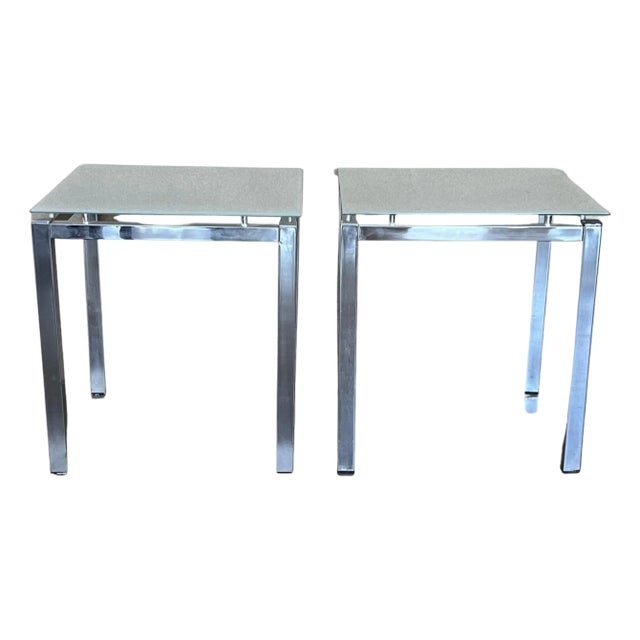 Pair of 1970s Postmodern Side Tables For Sale