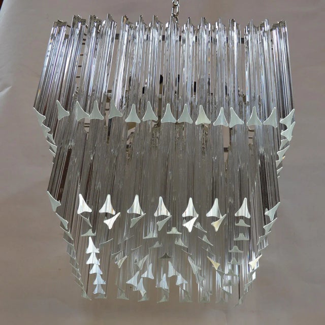 Venini Venini, Italian Square Shape Chandelier 1970s For Sale - Image 4 of 5