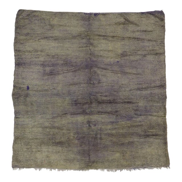 Vintage Purple Beni Mrirt Moroccan Rug - 07'00 X 07'02 For Sale