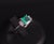 Green Late 20th Century 0.96ct Gia Colombian Untreated No Oil Emerald & Diamond Platinum Ring Size 5.75 For Sale - Image 8 of 18