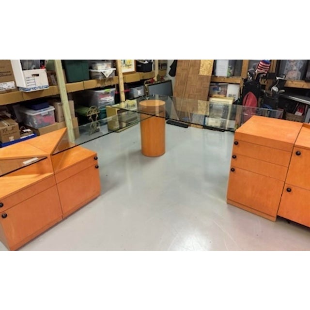 Mid-Century Modern Late 20th Century Mid Century Ex Large Cantoni Movable Office Desk Storage File U or L Shape For Sale - Image 3 of 12