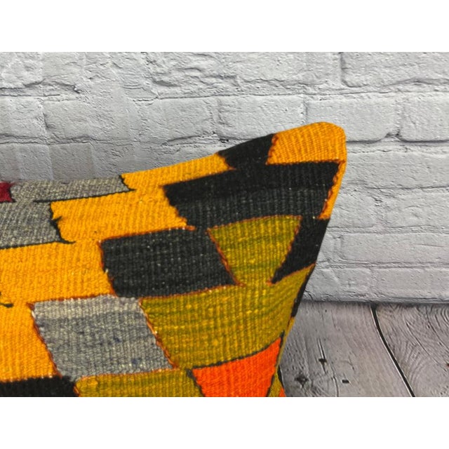 Turkish 16 x 24 Kilim Pillow Turkish Sultanate Serenity Pillow Cushion Cover For Sale - Image 3 of 4