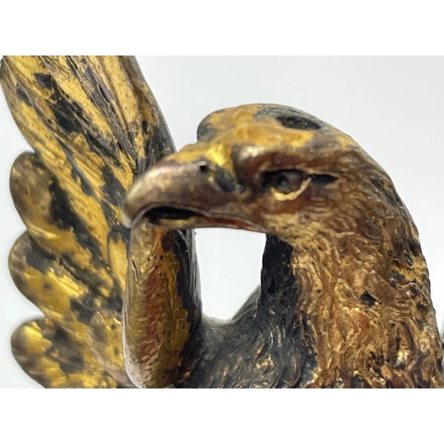Metal French 19th Century Gilt Bronze Eagle Bird Sculpture For Sale - Image 7 of 10