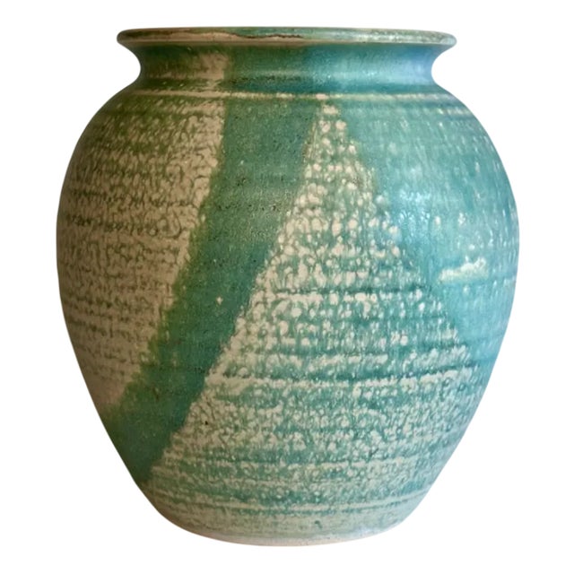 Studio Ceramic Art Vase with Modernist Graphic Decor by Helle Stenberg for Pottestuen, Denmark, 1960s For Sale