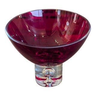 1970s Ruby Red Candy Dish For Sale