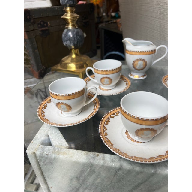 Up for consideration is a beautiful vintage Bavarian design tea set. This would look lovely in your home and it is a...