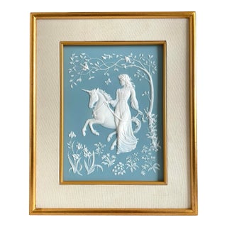 The Lady and the Unicorn" Porcelain by George McMonigle Franklin Mint For Sale