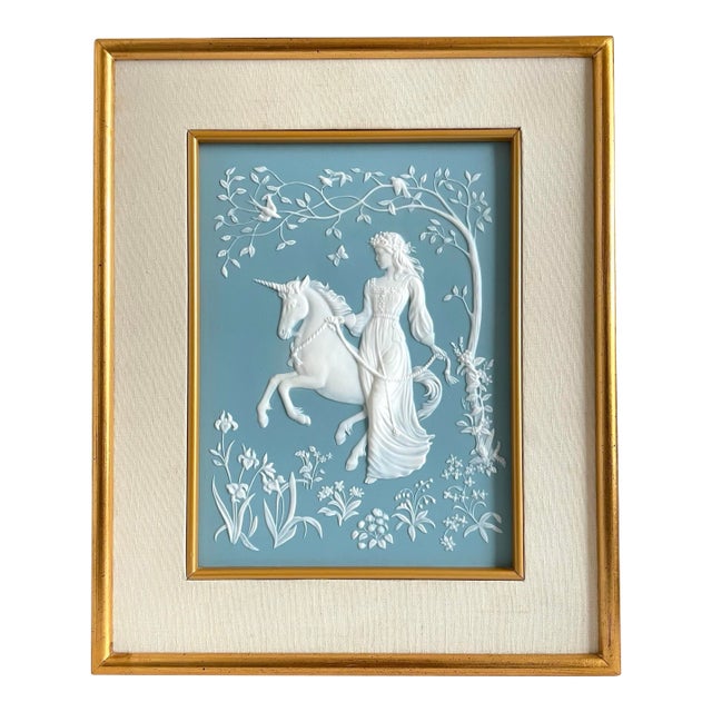 The Lady and the Unicorn" Porcelain by George McMonigle Franklin Mint For Sale