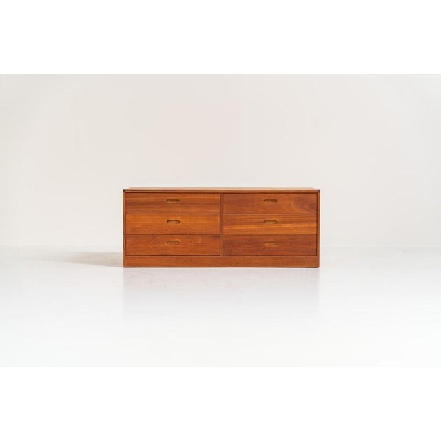 Brown Chest of Drawers attributed to Erik Brouer for Brouer Møbelfabrik, 1960s For Sale - Image 8 of 8