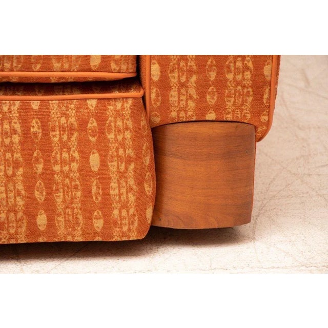 Wood British Art Deco Sofa with Cloud Back and Rounded Sides, 1930 For Sale - Image 7 of 12