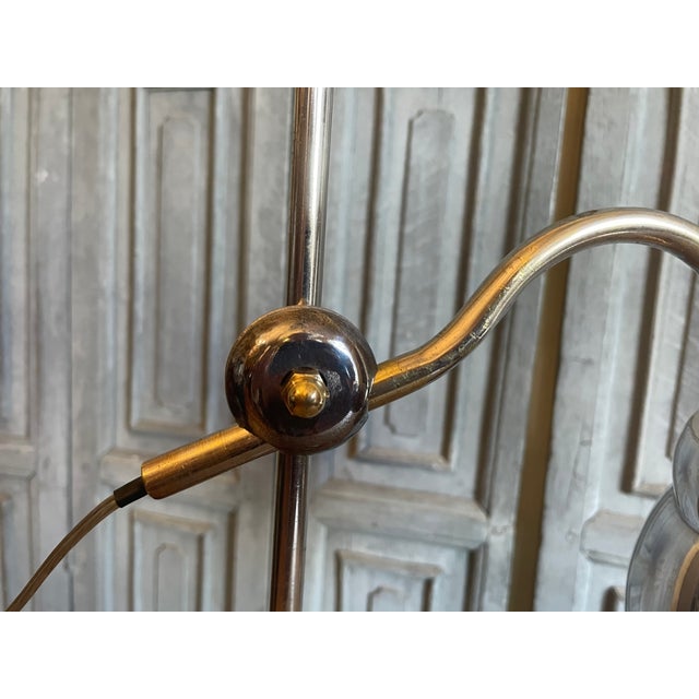 Silver Vintage Art Deco French Desk Lamp, 1930s For Sale - Image 8 of 16