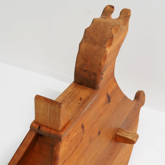 Rocking Horse in Pine, 1970s For Sale - Image 6 of 10