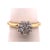 Gold 14 Karat Two-Tone Gold Contemporary Diamond Cluster Engagement Ring 0.40 TDW, Size 7 For Sale - Image 8 of 8