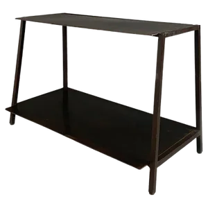 Italian Modern Metal Table or Console with Two Tops, 1990s