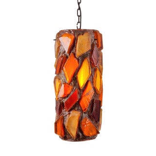 Brutalist Acrylic Swag Pendant Glass, 1960s For Sale