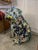 Gorgeously executed Italian life size ceramic French bulldog sculpture. Hand painted using a multicolored splotch effect...