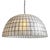 Striking dome lantern made from delicate capiz shell square pattern bonded together with pewter finish metal. Each lantern...