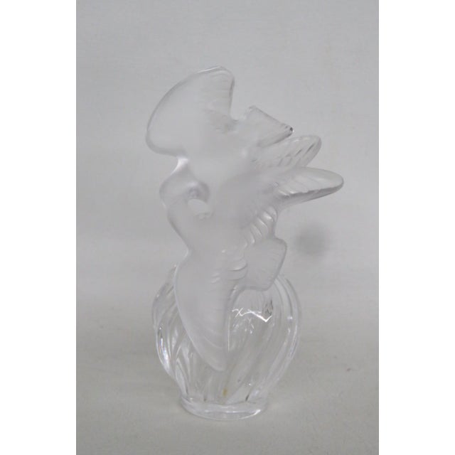 Mid 20th Century Lalique Nina Ricci L Air Du Temps Empty Perfume Bottle Love Birds Stopper 5195b For Sale - Image 5 of 14