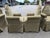 4 Dining Chairs Upholstered Cut Velvet Club Chairs Nancy Corzine Fabric. Nail Heads For Sale - Image 10 of 12