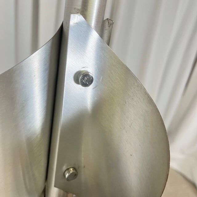 Space Age Brushed Aluminum Floor Lamp, 1970s For Sale - Image 9 of 17