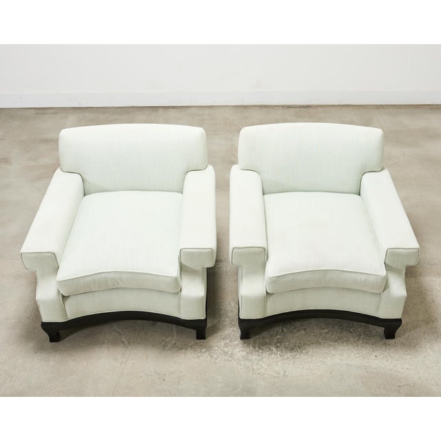 Pair of A. Rudin 619 Modern Ebonized Ming Style Lounge Chairs For Sale In Sacramento - Image 6 of 18