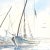 Harbor Boat Seascape Watercolor Painting Attributed to Ray Prosser For Sale - Image 4 of 11
