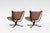 Vatne Møbler Vintage Falcon Chairs in Cognac Leather and Plywood by Sigurd Ressell for Vatne Møbler, 1970s, Set of 2 For Sale - Image 4 of 8